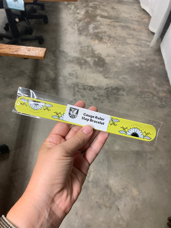 Sunflower Slap Bracelet Gauge Ruler